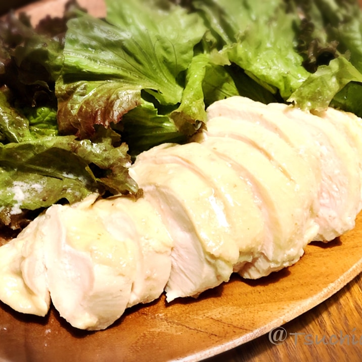 アイラップ使用!煎り酒で作る、しっとりサラダチキン